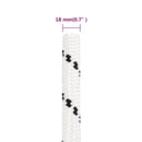 vidaXL fehér poliészter fonott csónakkötél 18 mm x 25 m