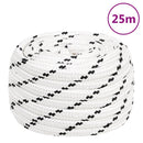 vidaXL fehér poliészter fonott csónakkötél 18 mm x 25 m