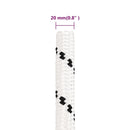 vidaXL fehér poliészter fonott csónakkötél 20 mm x 50 m