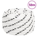 vidaXL fehér poliészter fonott csónakkötél 20 mm x 50 m