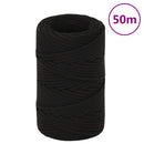 vidaXL fekete poliészter munkakötél 2 mm 50 m