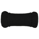 vidaXL fekete poliészter munkakötél 4 mm 25 m