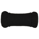 vidaXL fekete poliészter munkakötél 4 mm 50 m