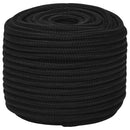 vidaXL fekete poliészter munkakötél 12 mm 250 m