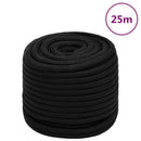 vidaXL fekete poliészter munkakötél 16 mm 25 m