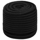vidaXL fekete poliészter munkakötél 16 mm 25 m