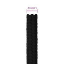 vidaXL fekete poliészter munkakötél 25 mm 50 m