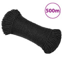 vidaXL fekete polipropilén munkakötél 6 mm 500 m
