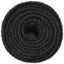 vidaXL fekete polipropilén munkakötél 10 mm 50 m