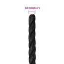 vidaXL fekete polipropilén munkakötél 10 mm 50 m