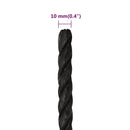 vidaXL fekete polipropilén munkakötél 10 mm 250 m