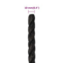 vidaXL fekete polipropilén munkakötél 10 mm 500 m
