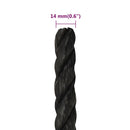 vidaXL fekete polipropilén munkakötél 14 mm 50 m