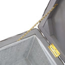 vidaXL szürke natúr kubu rattan és tömör mahagóni fa tárolódoboz 110 cm