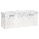 vidaXL ezüstszínű alumínium tárolóláda 50 x 15 x 20,5 cm