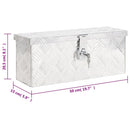 vidaXL ezüstszínű alumínium tárolóláda 50 x 15 x 20,5 cm