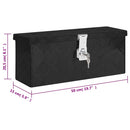 vidaXL fekete alumínium tárolóláda 50x15x20,5 cm