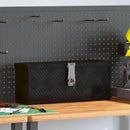 vidaXL fekete alumínium tárolóláda 50x15x20,5 cm