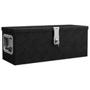 vidaXL fekete alumínium tárolóláda 60 x 23,5 x 23 cm