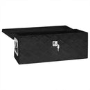 vidaXL fekete alumínium tárolóláda 60 x 23,5 x 23 cm