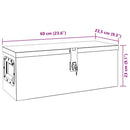 vidaXL fekete alumínium tárolóláda 60 x 23,5 x 23 cm
