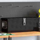 vidaXL fekete alumínium tárolóláda 60 x 23,5 x 23 cm