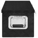 vidaXL fekete alumínium tárolóláda 70 x 31 x 27 cm