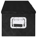 vidaXL fekete alumínium tárolóláda 80x39x30 cm