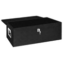vidaXL fekete alumínium tárolóláda 90x47x33,5 cm