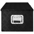 vidaXL fekete alumínium tárolóláda 90x47x33,5 cm
