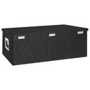 vidaXL fekete alumínium tárolóláda 90x47x33,5 cm