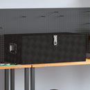 vidaXL fekete alumínium tárolóláda 90x47x33,5 cm