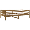 vidaXL mézbarna tömör fenyőfa kanapéágy 90 x 190 cm