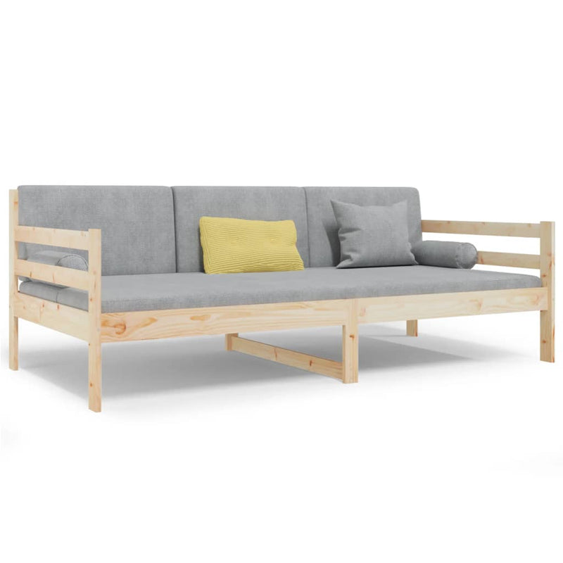 vidaXL tömör fenyőfa kanapéágy matrac nélkül 90 x 190 cm