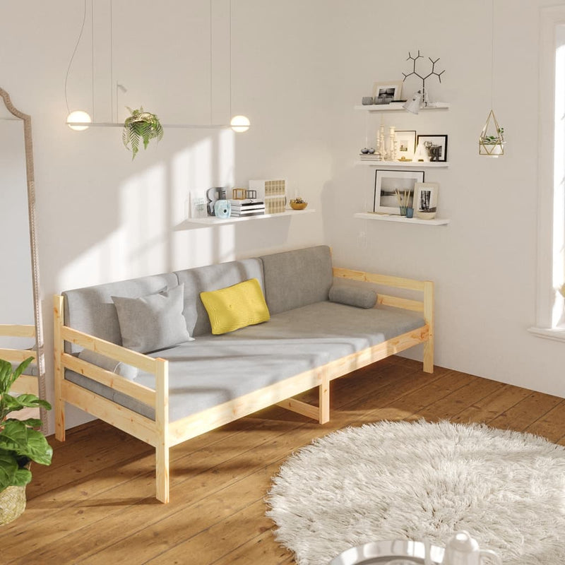 vidaXL tömör fenyőfa kanapéágy matrac nélkül 90 x 190 cm