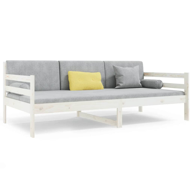 vidaXL fehér tömör fenyőfa kanapéágy matrac nélkül 90 x 190 cm