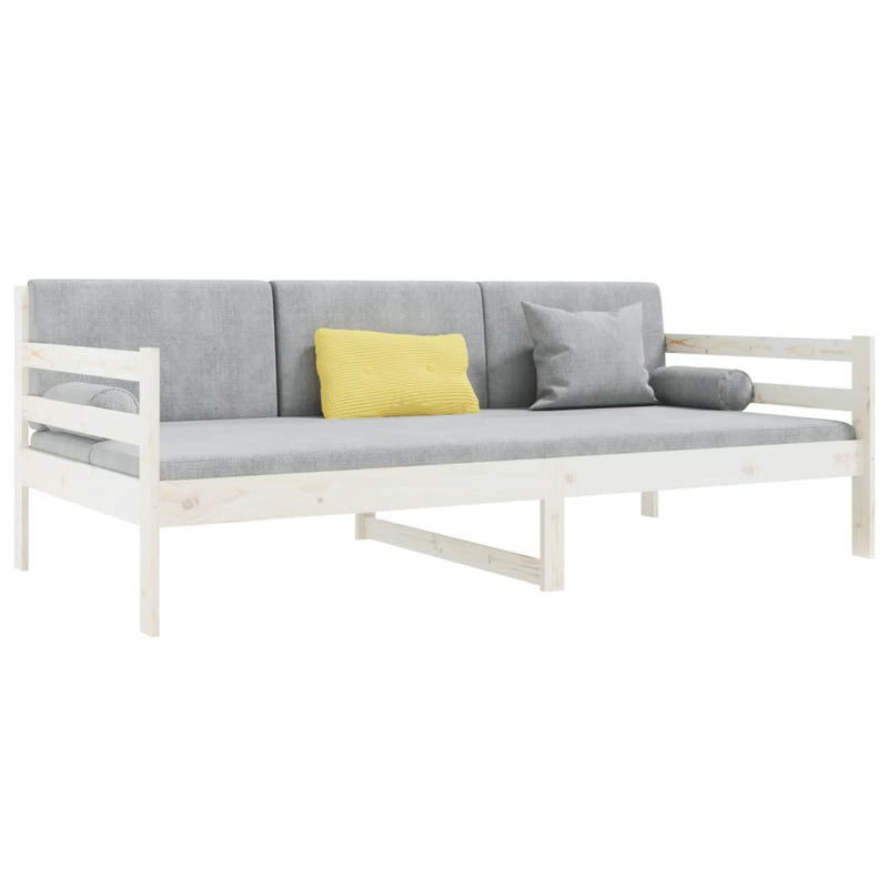 vidaXL fehér tömör fenyőfa kanapéágy matrac nélkül 90 x 190 cm
