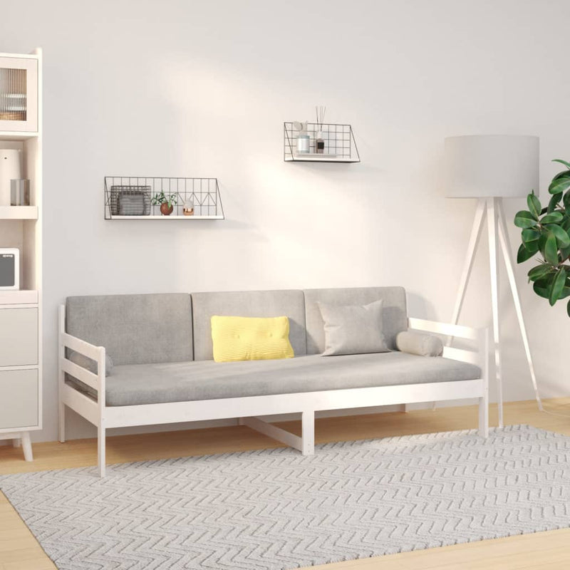 vidaXL fehér tömör fenyőfa kanapéágy matrac nélkül 90 x 190 cm