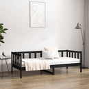 vidaXL fekete tömör fenyőfa kanapéágy 90 x 190 cm