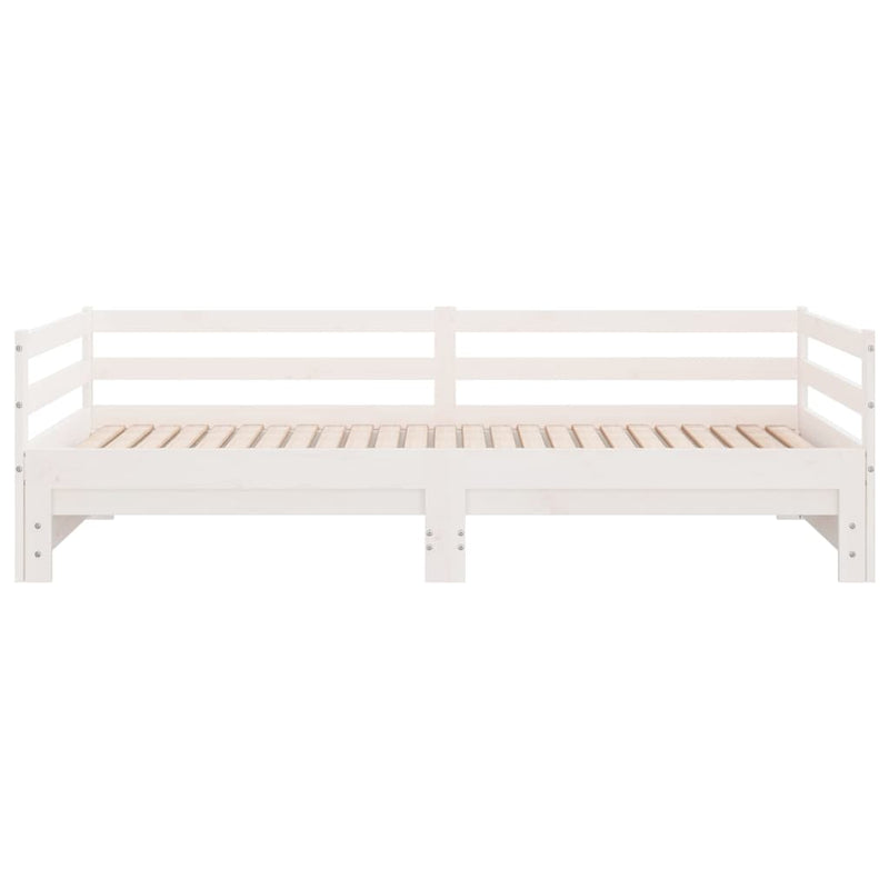 vidaXL fehér kihúzható nappali ágy matrac nélkül 90x190 cm