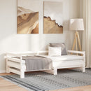 vidaXL fehér kihúzható nappali ágy matrac nélkül 90x190 cm