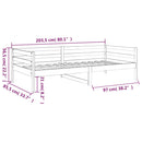 vidaXL tömör fenyőfa kanapéágy matrac nélkül 80 x 200 cm