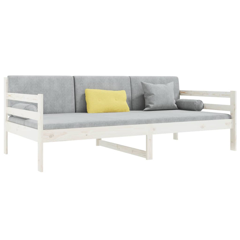 vidaXL fehér tömör fenyőfa kanapéágy matrac nélkül 80 x 200 cm