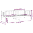 vidaXL mézbarna tömör fenyőfa kanapéágy 80 x 200 cm