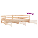 vidaXL kihúzható nappali ágy matrac nélkül 80x200 cm