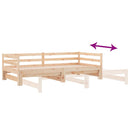 vidaXL kihúzható nappali ágy matrac nélkül 80x200 cm