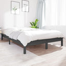 vidaXL szürke tömör fenyőfa ágykeret 150 x 200 cm (King Size)