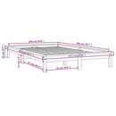 vidaXL szürke tömör fenyőfa ágykeret 160 x 200 cm