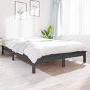 vidaXL szürke tömör fenyőfa ágykeret 120 x 190 cm (Small Double)