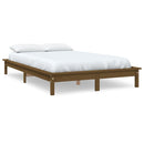 vidaXL mézbarna tömör fenyőfa ágykeret 135 x 190 cm (Double)